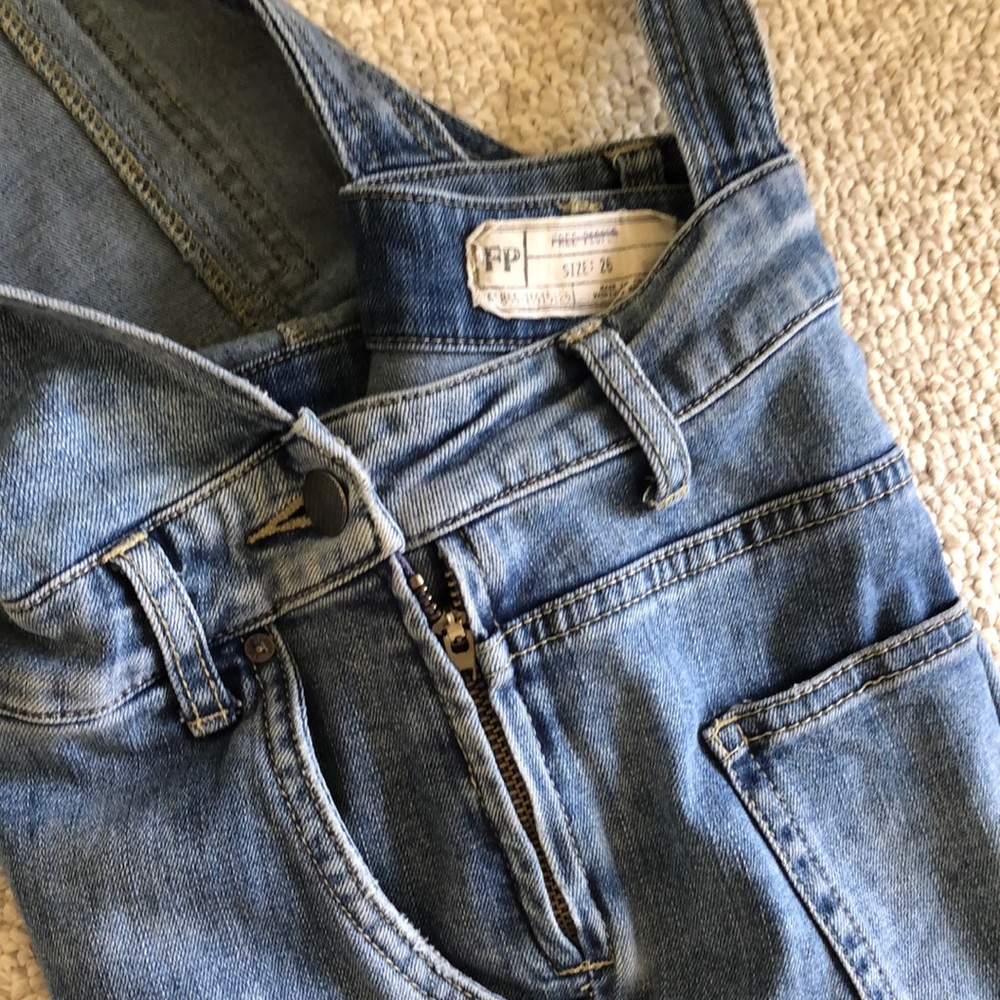 Free People Denim Overalls